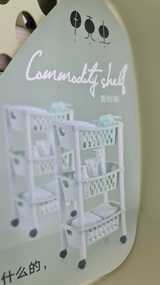 1.39 Omr Basket Rack with tires (3 Layers) join Wholesale Club to save