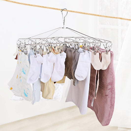1 Omr - Clothes Hangers Strong Load-bearing Windproof Strong Toughness Multi-use Clothes Hanger Sock Racks Household Supplies