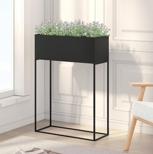 2.99 Omr Metal Garden Bed Garden Corten Planter Box Outdoor Patio Flower Herb Container Elevated Planting Box