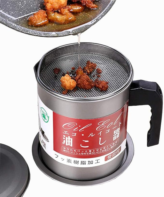 1 Omr Oil Strainer Pot Grease Can, Stainless, 1.7L, 6417