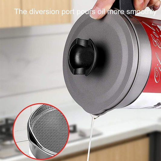 1 Omr Oil Strainer Pot Grease Can, Stainless, 1.7L, 6417
