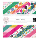 Pink Paislee Paper Pad – Paige Evans "Oh My Heart" | Single-Sided Scrapbook Paper